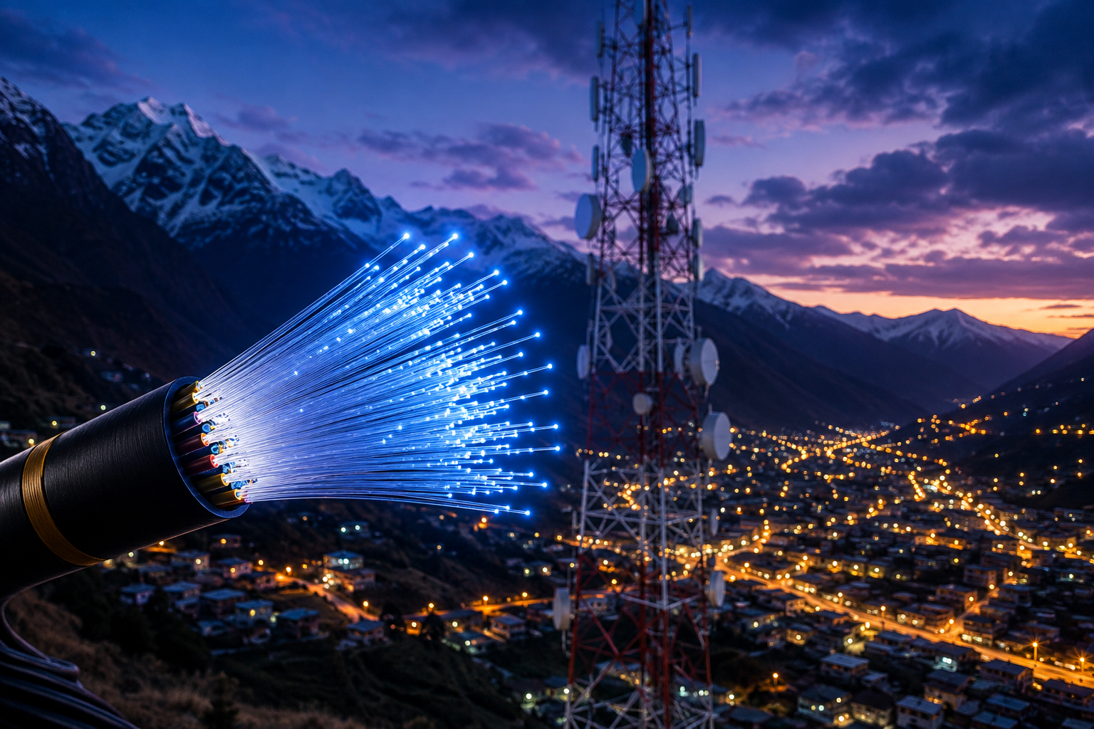 Infraestructura de fibra óptica DKR VISIÓN en el Callejón de Huaylas